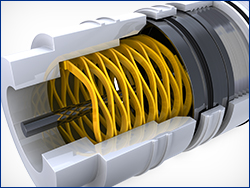 Smalley Wave Springs offer the unique advantage of space savings when used to replace coil springs.