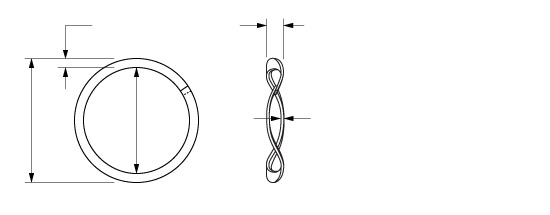 Illustration of an Overlapping Single Turn Wave Spring