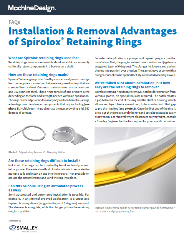 Retaining Ring Manual Installation | Smalley