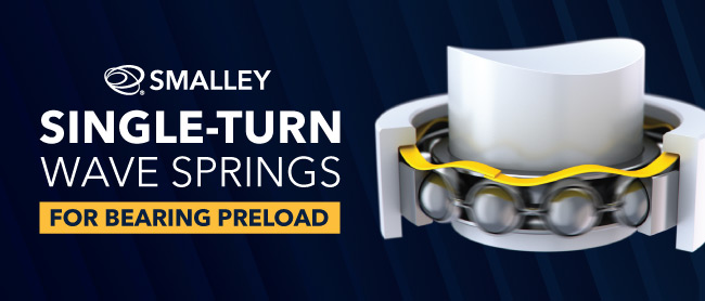 single turn wave springs for brearing preload