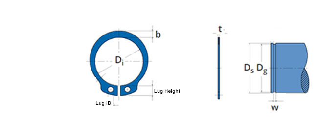Tapered Section Retaining Ring (Circlip) RSSE