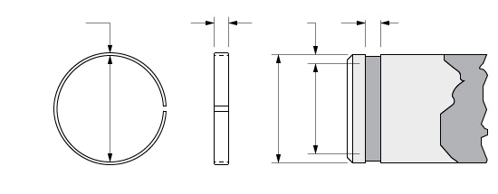 Illustration of an External Hoopster Retaining Ring